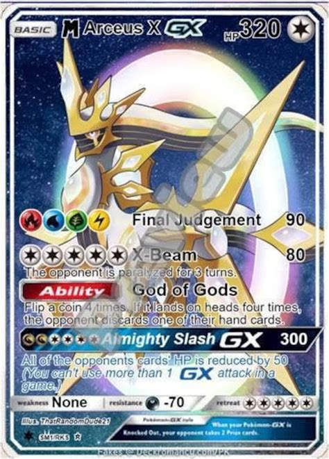 arceus x pokemon card price